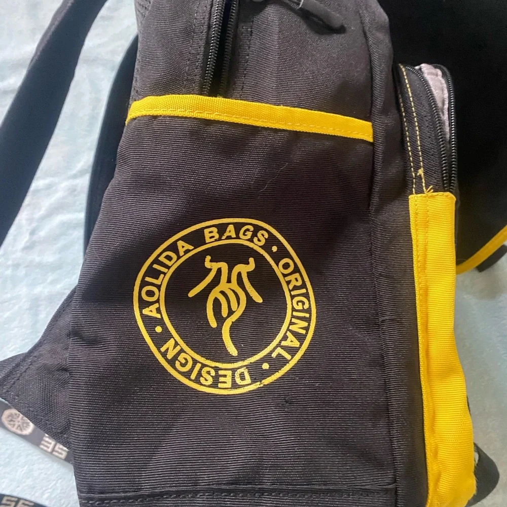 Black and Yellow Kids Backpack+ Pencils Case